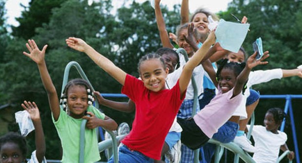 black kids playing together