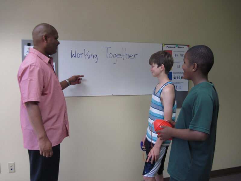 working together